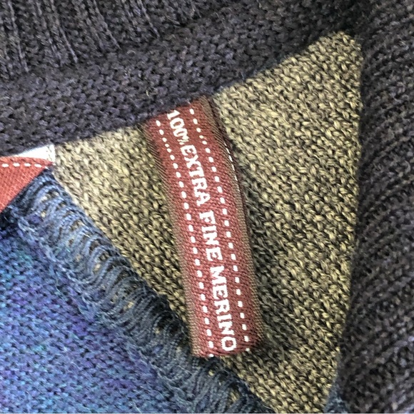 TOMMY BAHAMA 18 Golf Men 1/4 Zip Long Sleeve Pullover Knit Sweater M Merino Wool - Picture 5 of 10